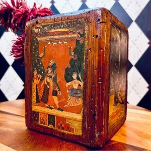 Wood Box Artistic Scenes – Vintage Rajasthani Miniature Scenes